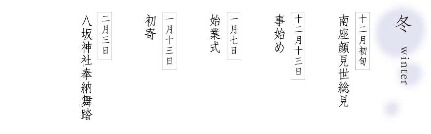 冬の行事